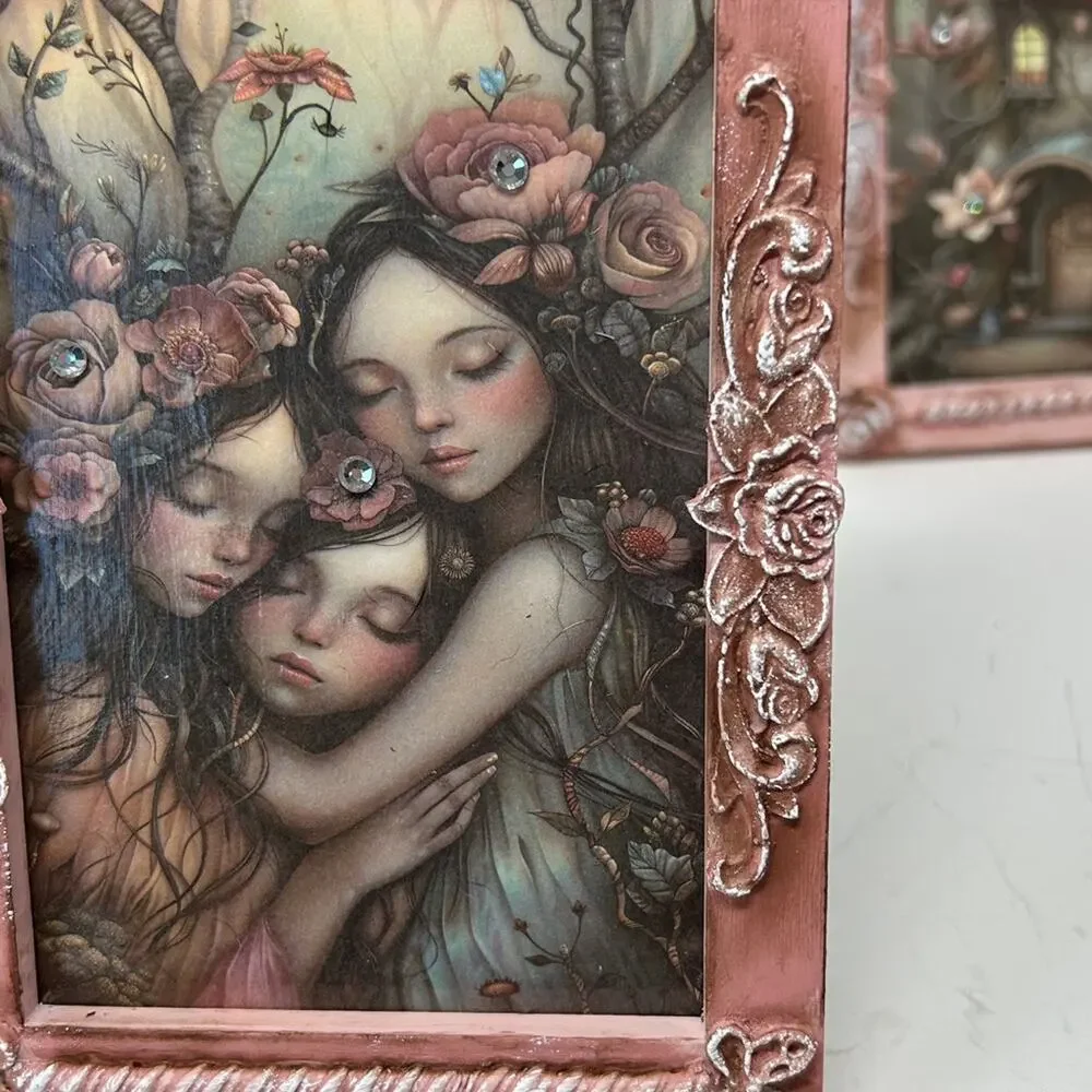 Handcrafted Set of 2 Fantasy Prints Perfect For A Little Girls Room